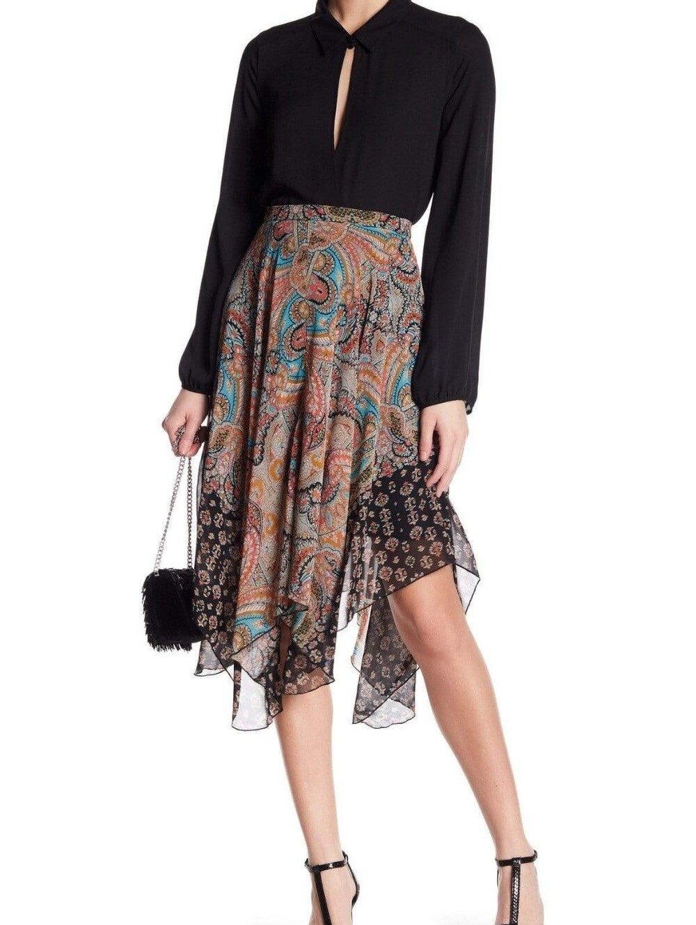 Eva Franco Jazmin Paisley Handkerchief Flowing Skirt - Anthropologie